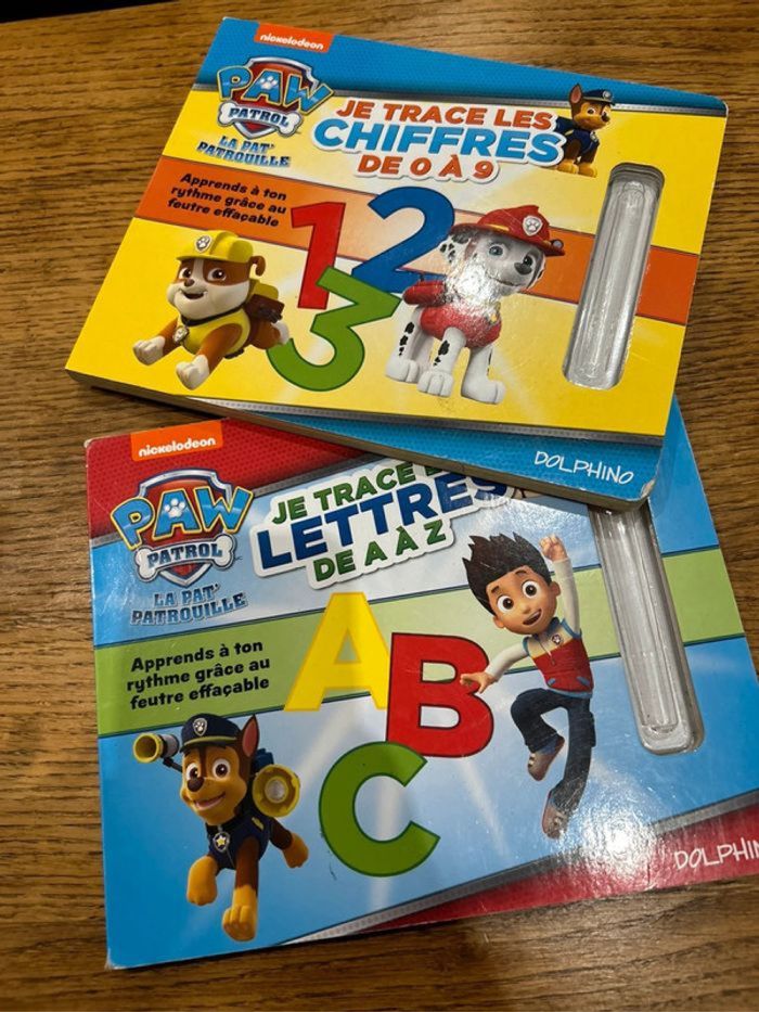 Livre d apprentissage des lettres et des chiffres avec la pat patrouille - photo numéro 2