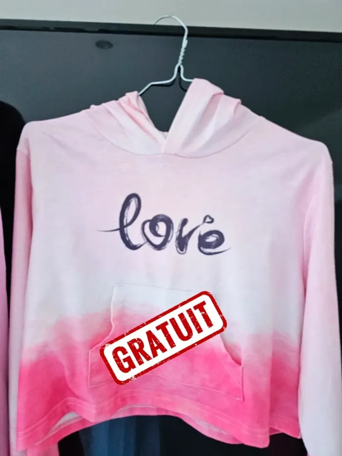 Sweat à capuche PUMA rose fille 13/14ans - photo numéro 2