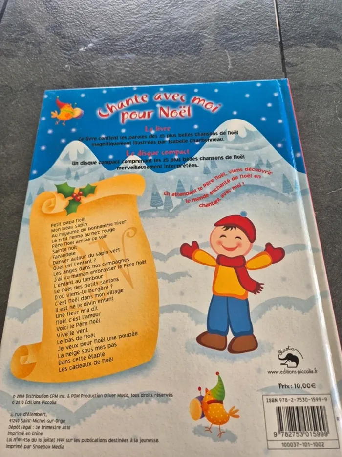 Livre avec CD de 25 chansons De Noël Illustrés - photo numéro 3