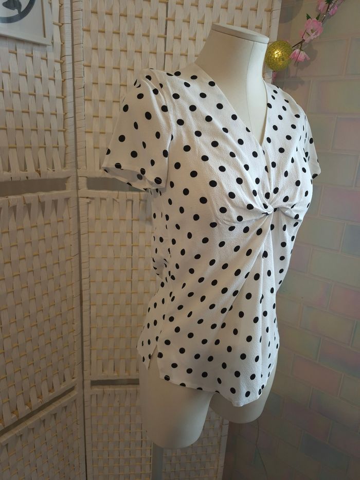 Joli top blanc à pois noirs Karl Marc John femme TS / 36 - photo numéro 5