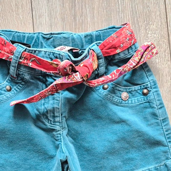 Très beau short turquoise Vintage. Fille 4 ans. Marque Kenzo kid - photo numéro 2