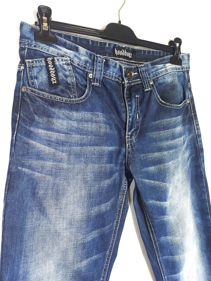 Jean Homme Hoodboyz Bleu Marine - Hip-Hop Streetstyle Vintage - Taille 40 (W30) - photo numéro 3