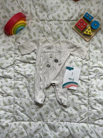 pyjama grenouillère en velours gris 1 mois vertbaudet ouverture devant