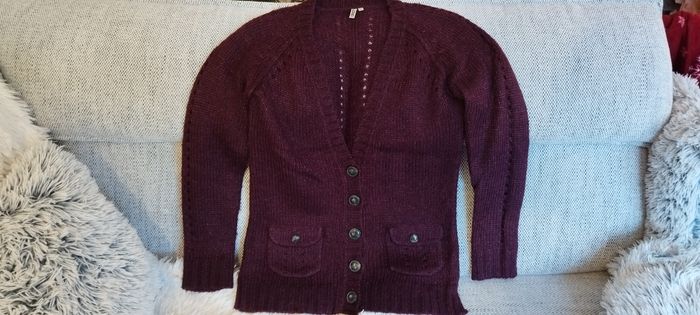 Gilet cardigan Spot couleur lit de vin avec boutons. Taille 38/40. Neuf - photo numéro 5