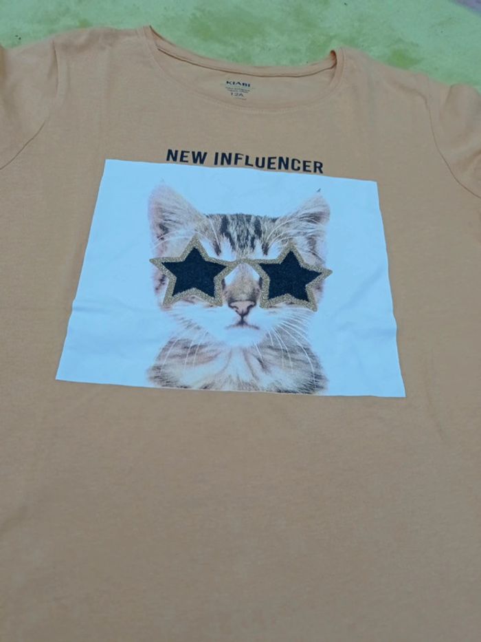 Tee-shirt moutarde Kiabi taille 12 ans - photo numéro 2