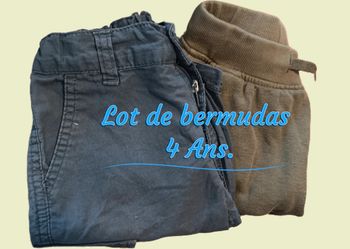 Lot 2 bermudas garçonnet. 4 Ans.