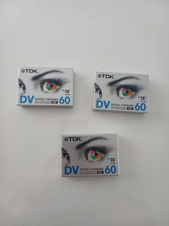 Lot de 3 Cassettes MiniDV TDK Digital Standard 60 min - Neuves Scellées