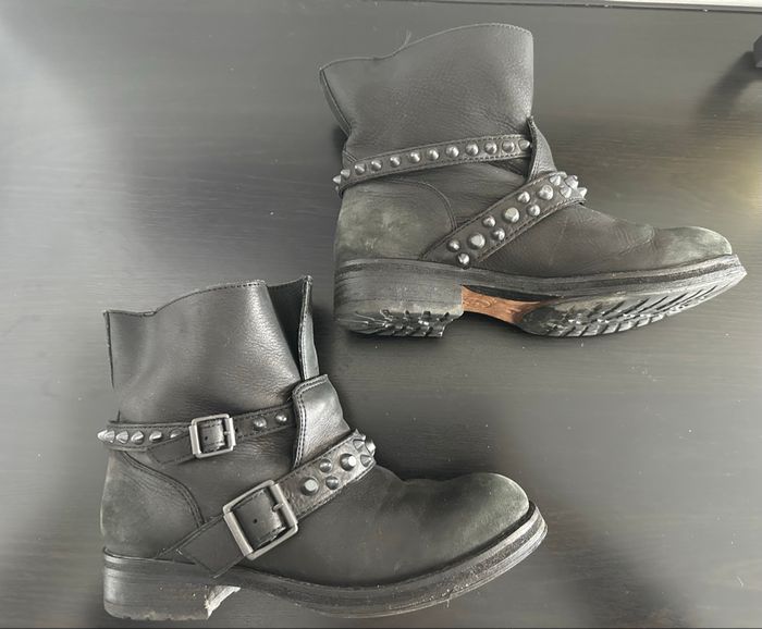 Bottines à clous en cuir véritable ASH T37 - photo numéro 7