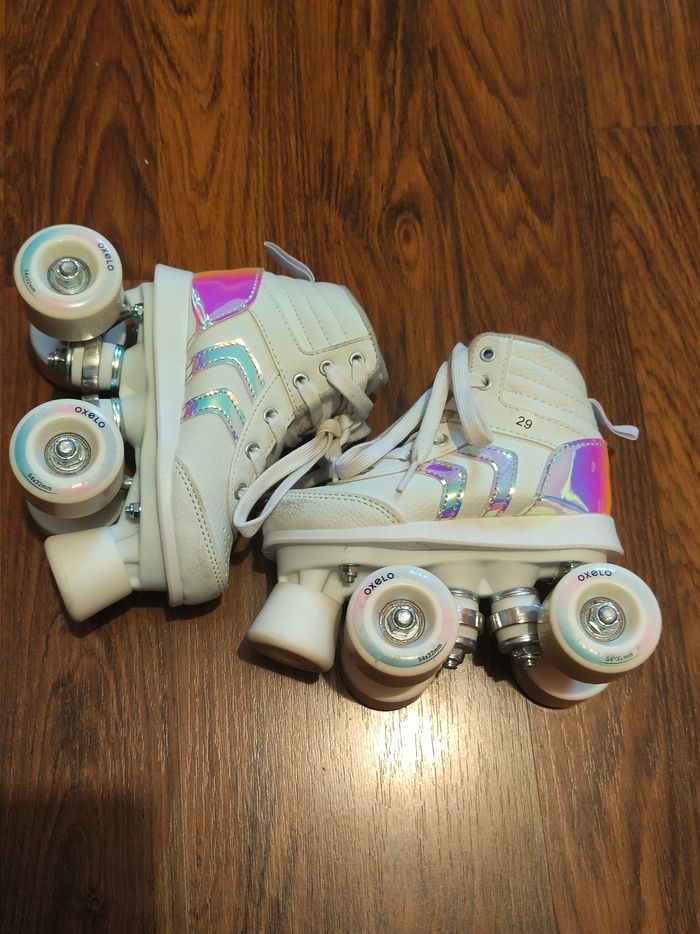 Patins à roulettes Oxelo holographiques – Taille 29 - photo numéro 2