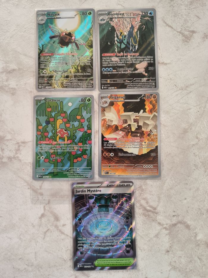 Lot de 5 cartes Pokémon
