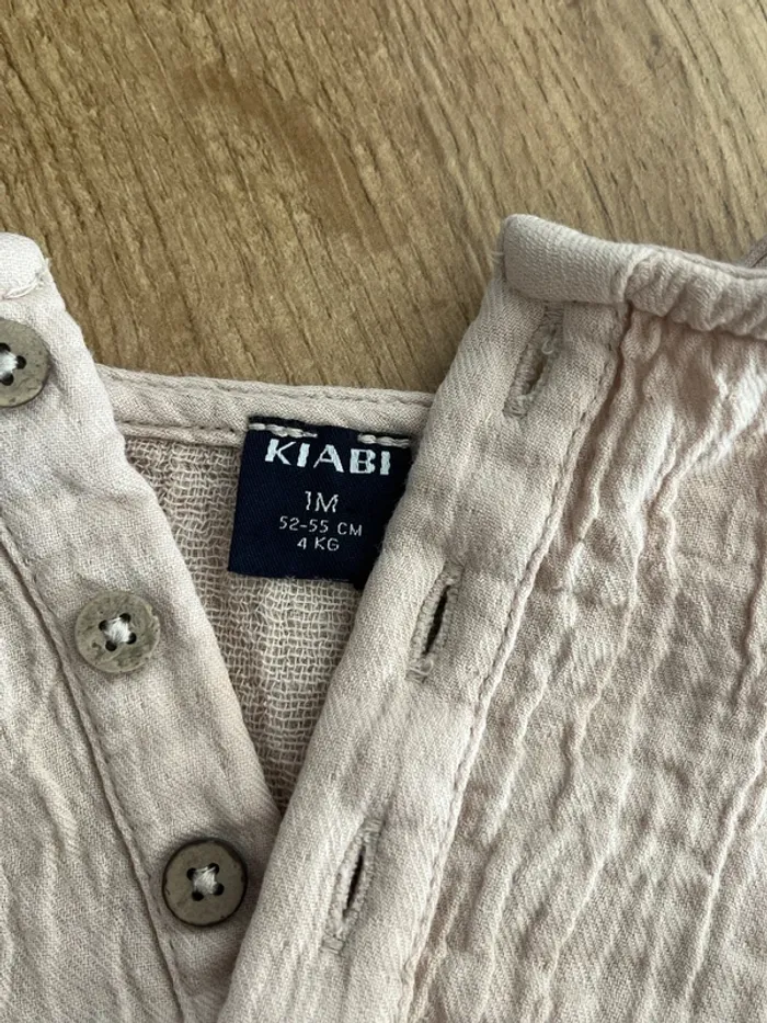 Combinaison bloomer 1 mois gaze de coton - photo numéro 5