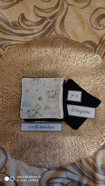 12 lingettes lavables neuf