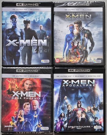 Lot de 4 Films X-men 4k Blu-Ray Ultra Haute Définition (Version Française) d'occasions et neufs sous Blister