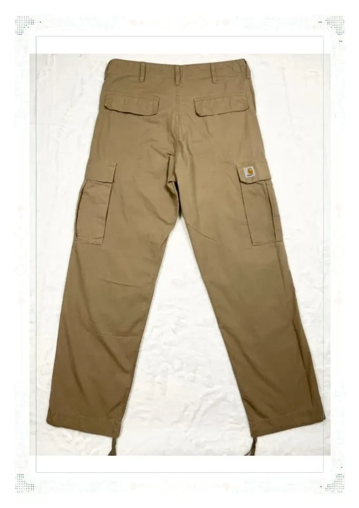 Carhartt pantalon cargo beige homme taille M coton - photo numéro 3