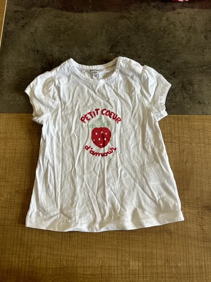 T-shirt manches courtes bébé fille, 18 mois