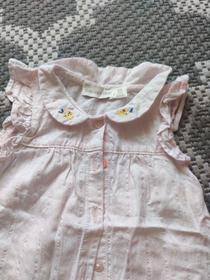 Chemise sans manche orchestra 9 mois rose pâle - photo numéro 2
