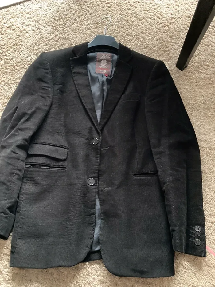 Veste de costume velours noir - photo numéro 2