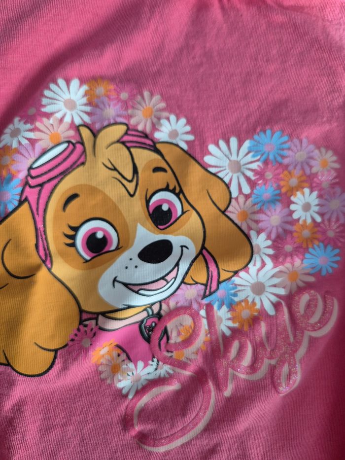 Lot 2 t-shirt été paw pat patrouille stella 5ans - photo numéro 2