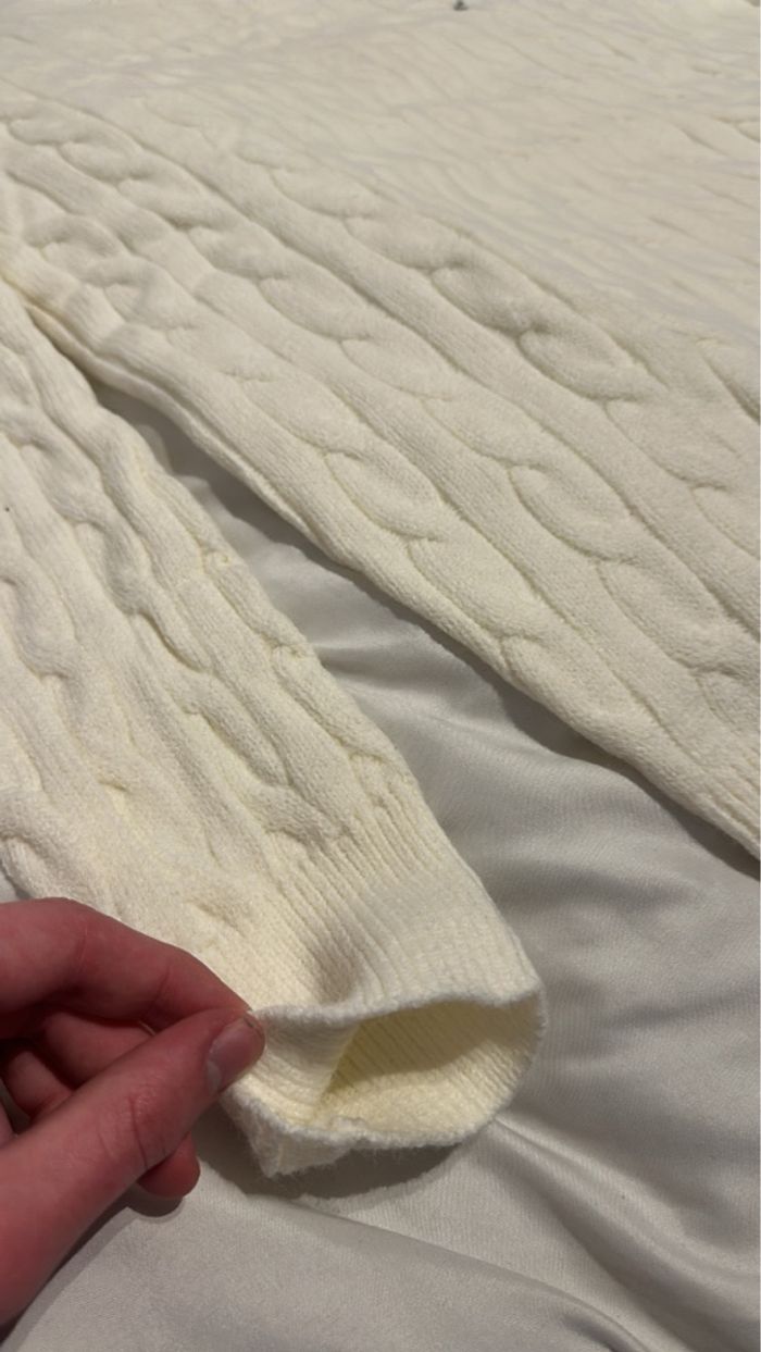 Pull Torsadé Ralph Lauren Beige Creme - photo numéro 6