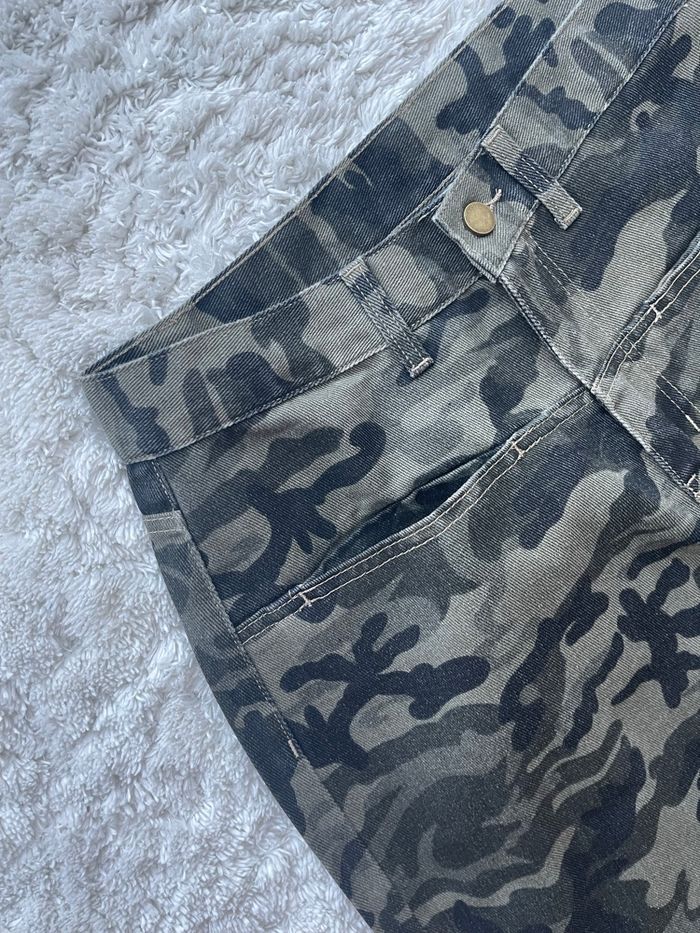 Jean baggy camouflage streetwear custom NY Yankees - Taille M - photo numéro 2