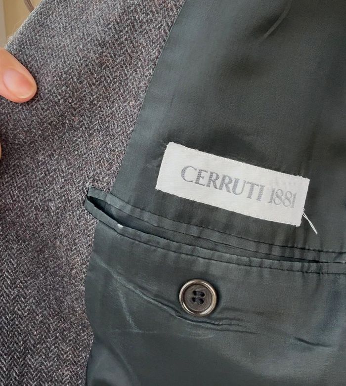 Blazer Cerruti 1881 à chevrons taupe XXL - très bon état - photo numéro 4