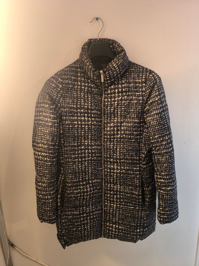 Doudoune femme noire et crème - photo numéro 3