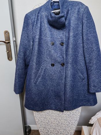 Manteau  automne bleu chiné