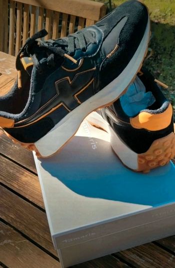 Baskets Tamaris noir/orange