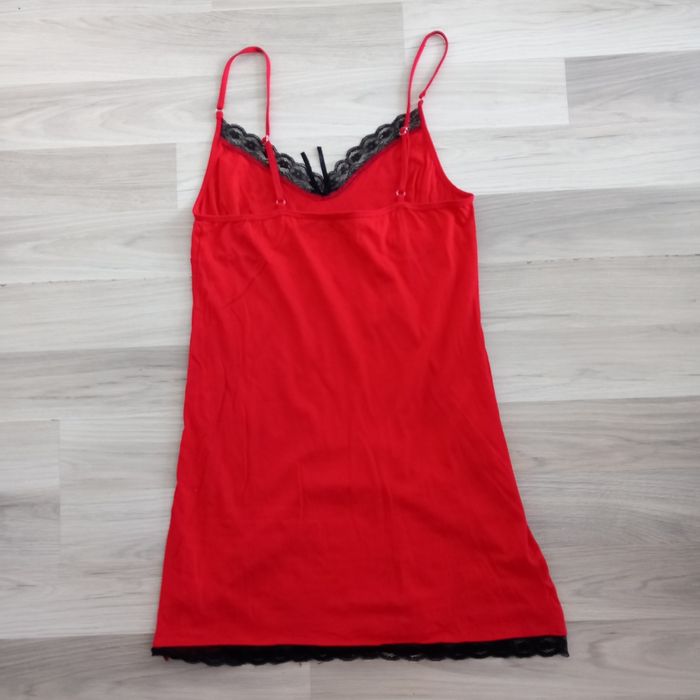 Chemise de nuit rouge à bretelles Lilou Secret taille 38 - photo numéro 8