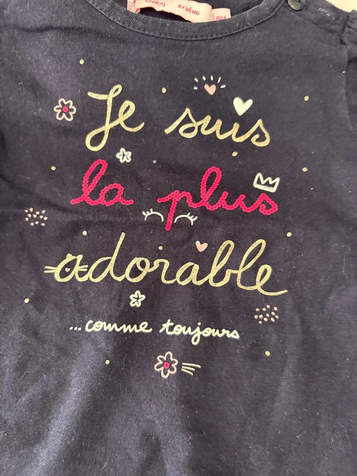 Lot de 4 tee shirts manches longues Gemo en 6 mois - photo numéro 2