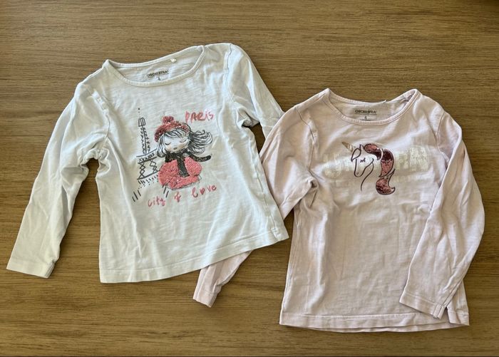 Lot 2 tee-shirts manches longues 4 ans Orchestra