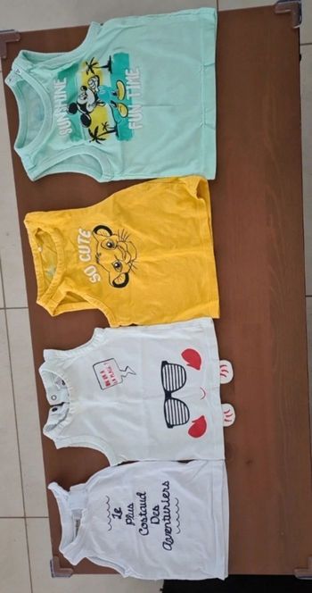 Lot de 6 Débardeurs 6 à 9 mois
