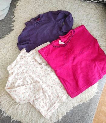 Lot de 3 hauts manches longues 12 mois