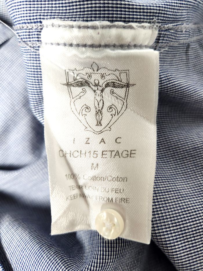 Chemise manche longue bleu Izac Taille M - photo numéro 7