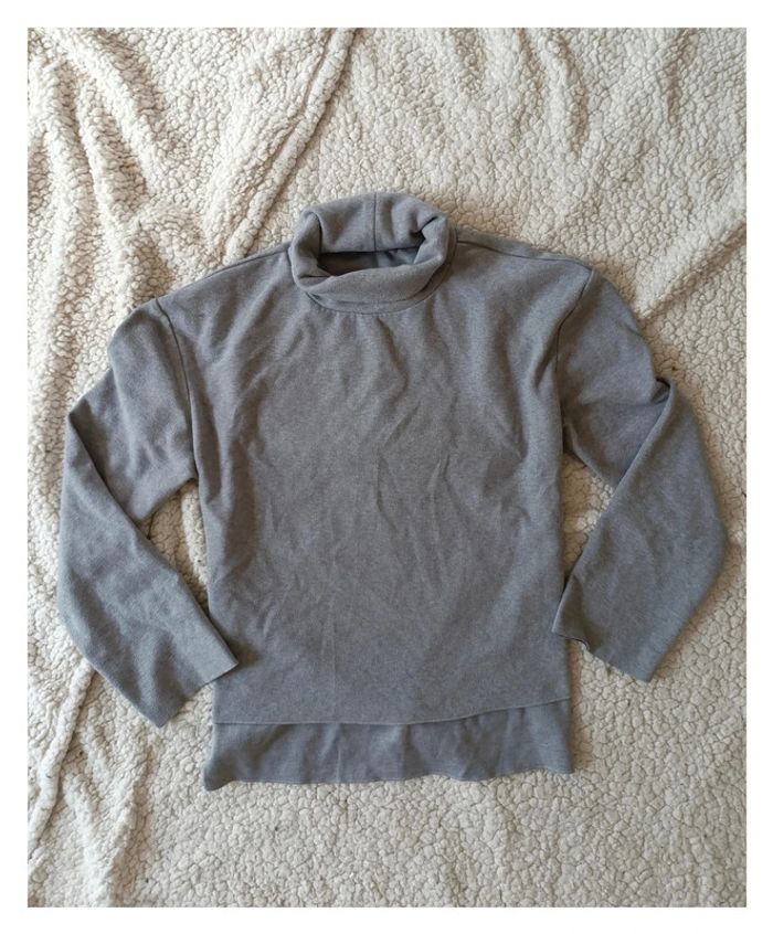 Pull col roulé gris ZARA – basique doux et chaud --