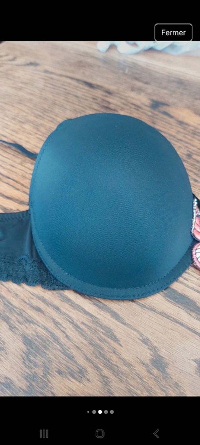 Soutien gorge noir Flame Fr 80B push up - photo numéro 10