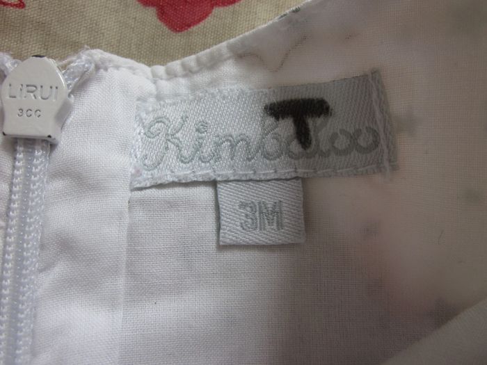 Robe sans manches blanche et grise 3 mois - photo numéro 3