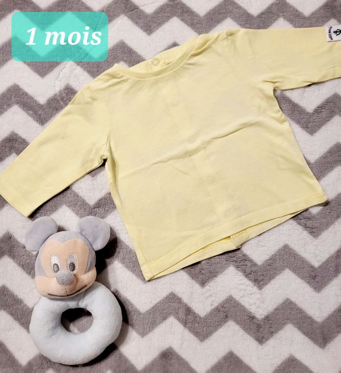 Tee shirt manches longues 1 mois Pat et Ripaton