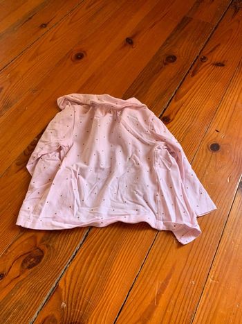 Pull col roulé rose avec pois doré kiabi 9mois