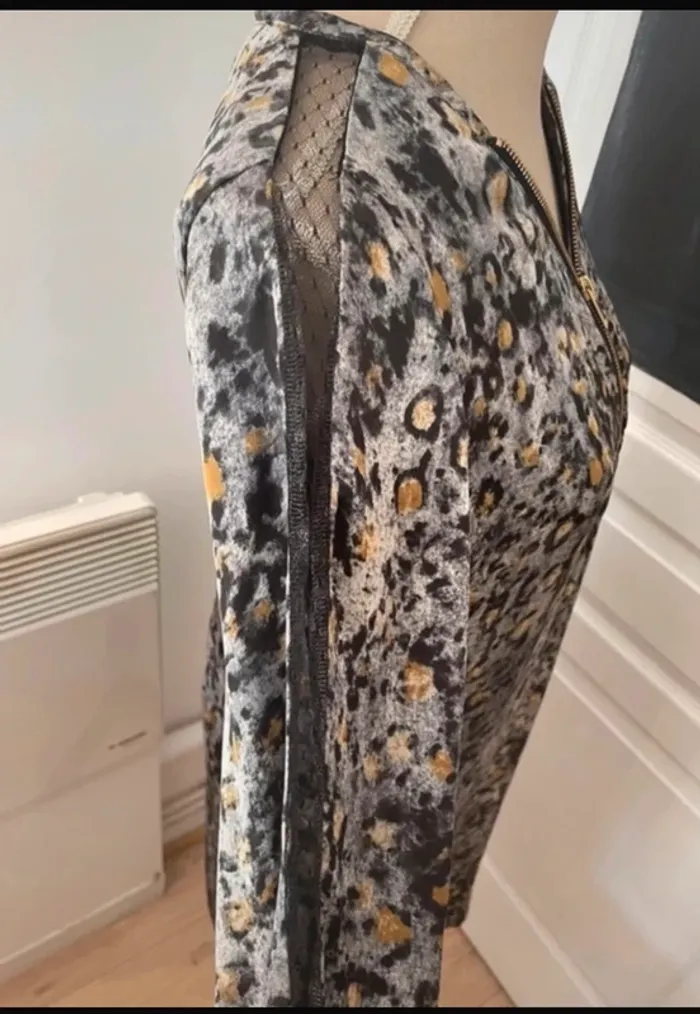 One step Robe fluide imprimer léopard femme Taille 38 - photo numéro 2