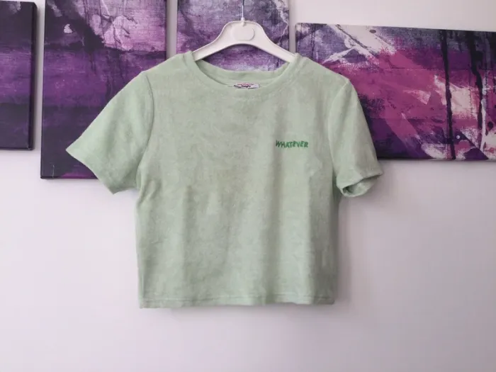 Haut vert tendre Jennyfer matière éponge taille L