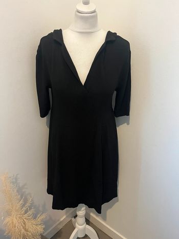 Robe col en V noire Ikks XS