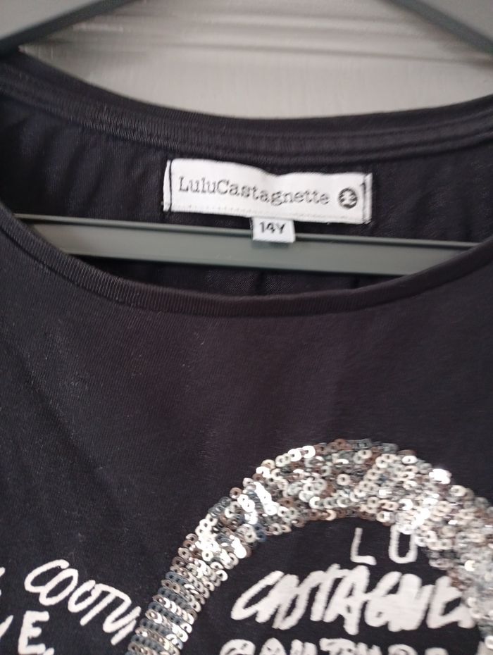 T-shirt manche longue lulu castagnette taille 14 ans - photo numéro 3