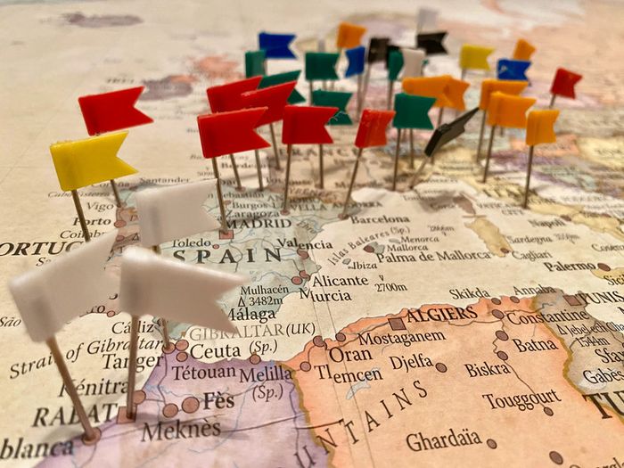50 Drapeaux Punaises pour cartes, plans