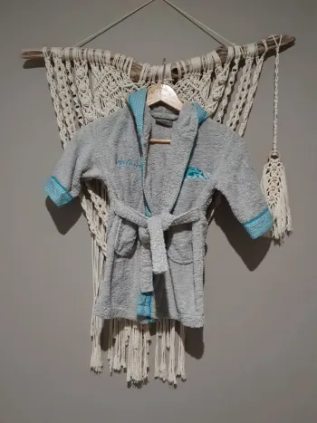 Peignoir gris Carré Blanc Arthur