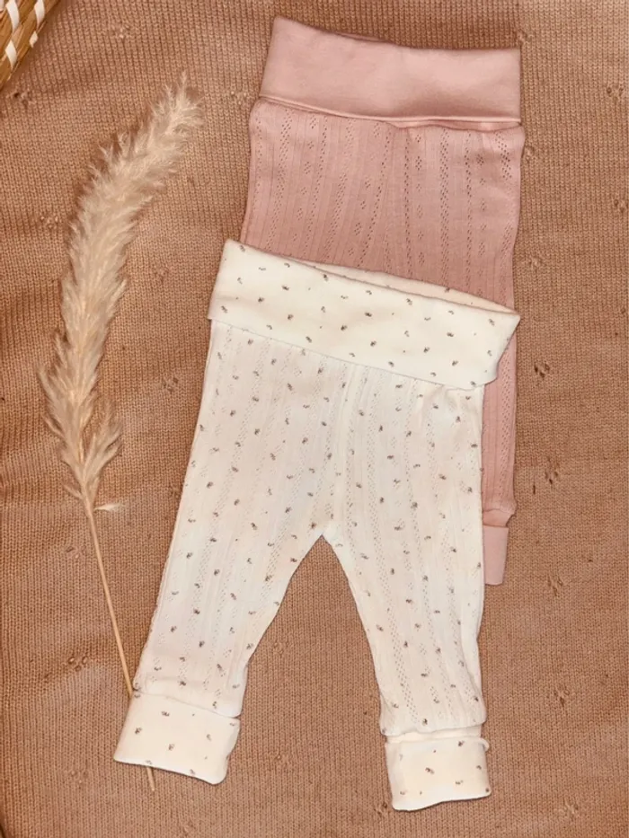 Lot de deux petit legging 0-1 mois 56 cm