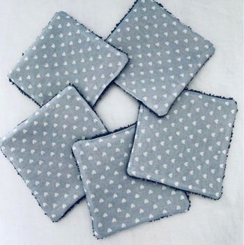 Lingettes lavable et réutilisable lot de 5
