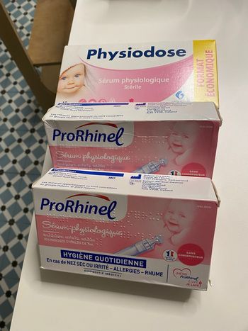3 boîtes sérum physiologique