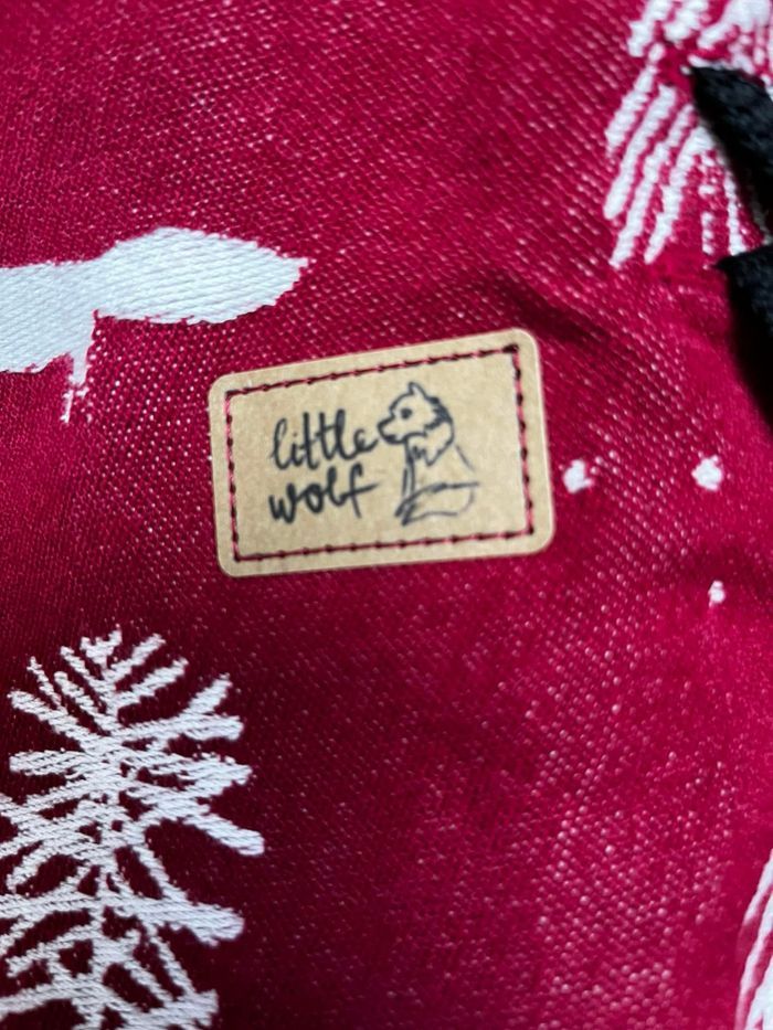 Portage Onbu Onbuhimo de couturière spécialisée Little Wolf taille grand toddler/preschool dans une écharpe de portage Roar Bordeaux Zen - photo numéro 4