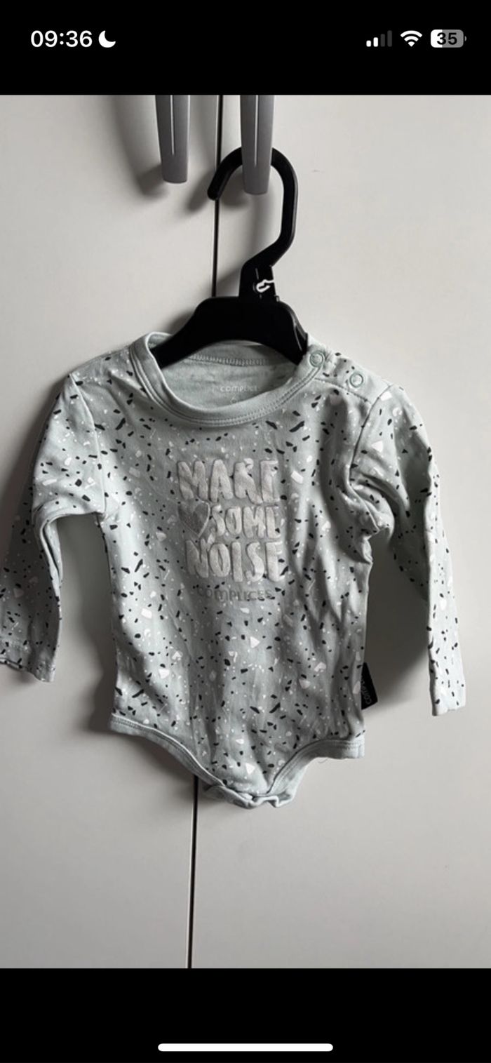 Lot 5 Bodies fille 6 mois manches longues - photo numéro 4